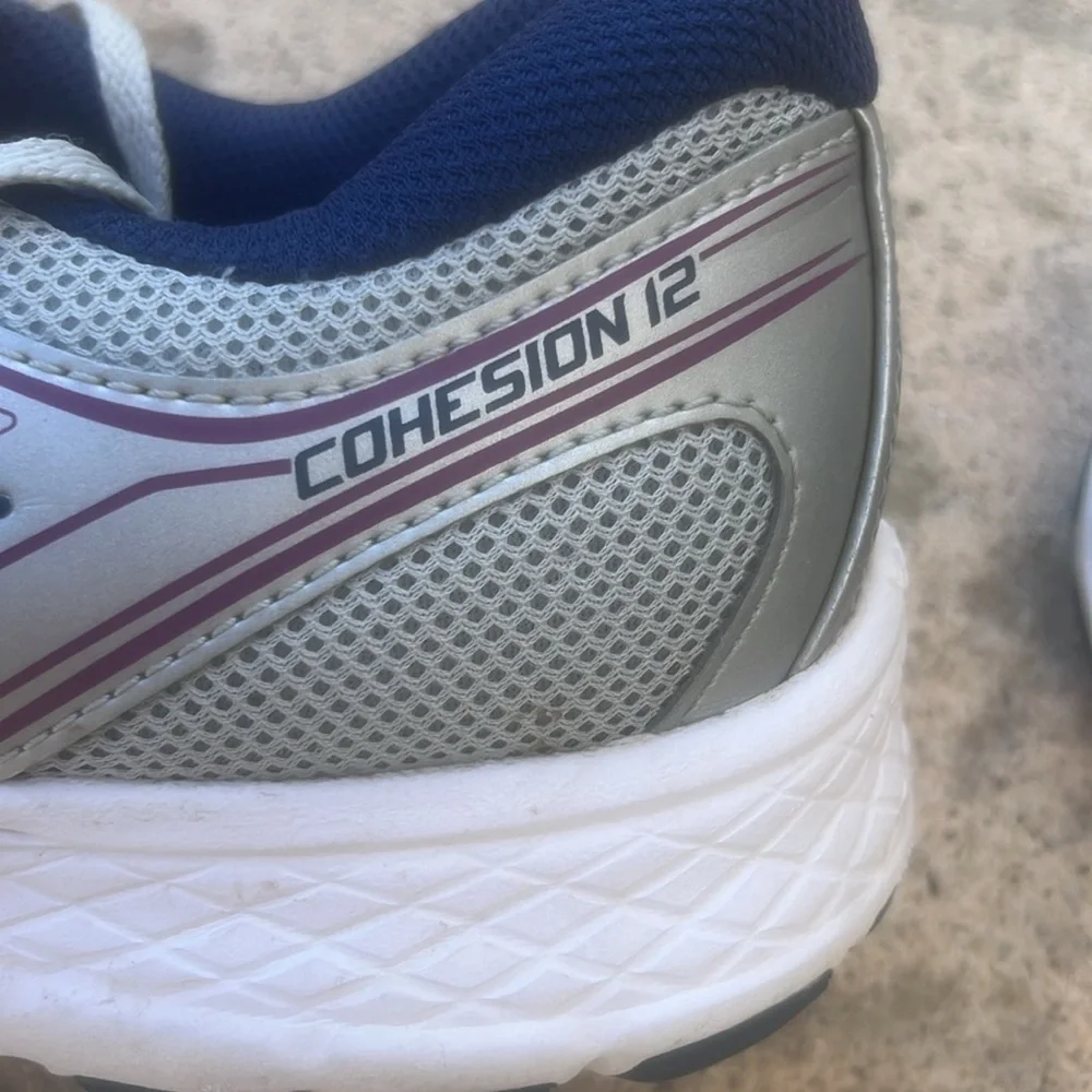 Saucony Cohesion 12 Grey/Purple Women's Running Sneakers Size 8.5